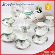 light blue royal bone china coffee tea sets for wedding and gift